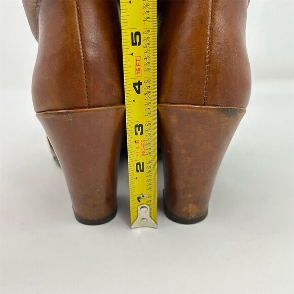 Kate Spade Women's Heeled Ankle Booties Brown Leather Buckle Strap Size 8M - Picture 7 of 16